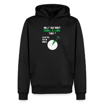 Verkaufstrichter Internet Affiliate Marketing Lustig Q - Männer Premium Bio Hoodie - Schwarz - Vorne - Nico (187cm)