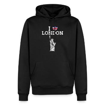 Ich liebe London Freiheitsstatue Paris Frankreich Liebhaber - Männer Premium Bio Hoodie - Schwarz - Vorne - Nico (187cm)
