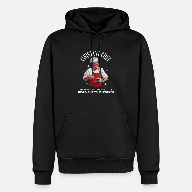 Assistant Chef Citations amusantes - Sweat à capuche Premium bio Homme - noir