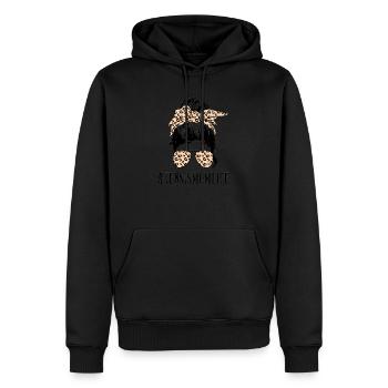 Tennis Mama Leben Messy Bun Sonnenbrille Neuheit Distr - Männer Premium Bio Hoodie - Schwarz - Vorne - Nico (187cm)