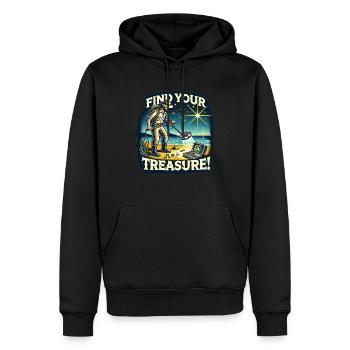 METALLDETEKTOREN - Männer Premium Bio Hoodie - Schwarz - Vorne - Nico (187cm)