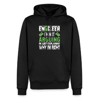 im not Arguing - Männer Premium Bio Hoodie - Schwarz - Vorne - Nico (187cm)