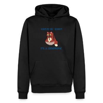 Katze T-Shirt - Männer Premium Bio Hoodie - Schwarz - Vorne - Nico (187cm)
