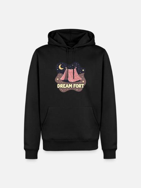 DREAM FORTS - Men’s Premium Organic Hoodie - black