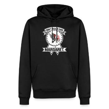 Je m’en fiche Margaret Eagle Gift - Sweat à capuche Premium bio Homme - noir - Devant - Nico (187cm)