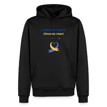 Liebe kennt keine Chromosomen - Männer Premium Bio Hoodie - Schwarz - Vorne - Nico (187cm)