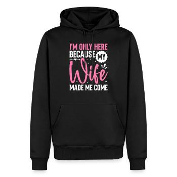 Witziges Ehemann Spruchmotiv mit Humor - Männer Premium Bio Hoodie - Schwarz - Vorne - Nico (187cm)