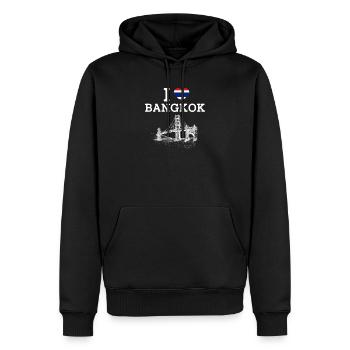 J’aime Bangkok Cool Thaïlande Golden Gate Bridge - Sweat à capuche Premium bio Homme - noir - Devant - Nico (187cm)