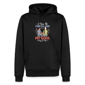 Je suis un aidant naturel parce que c’est ce dont mon âme s’occupe - Sweat à capuche Premium bio Homme - noir - Devant - Nico (187cm)