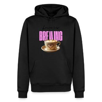 Love is brewing - Men’s Premium Organic Hoodie - black - Front - Nico (187cm)