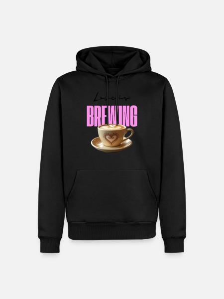 Love is brewing - Men’s Premium Organic Hoodie - black