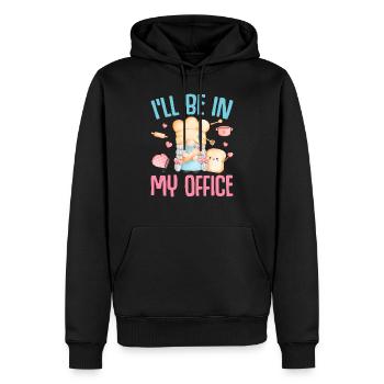 Lustiges Bäcker Gnom Design für Backfans - Männer Premium Bio Hoodie - Schwarz - Vorne - Nico (187cm)