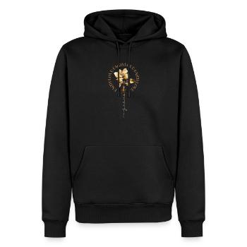 Glaube, Liebe, Foi Chrétienne Rétro, Amour, Rétro - Sweat à capuche Premium bio Homme - noir - Devant - Nico (187cm)