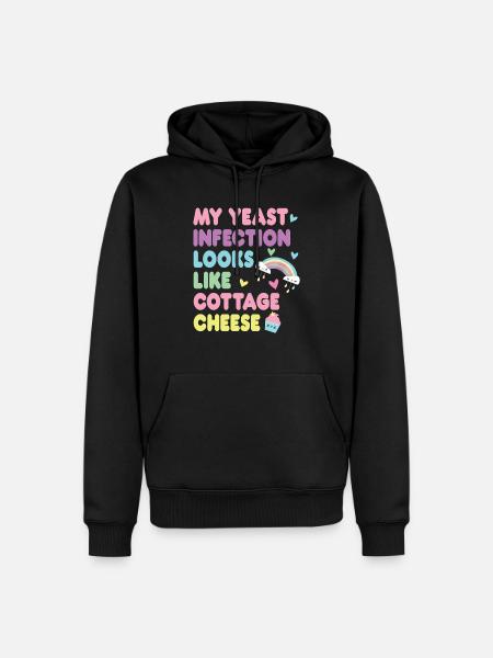 funny embarrasing inappropriate yeast infection - Herre Premium økologisk hoodie - sort
