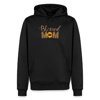 Mom Leopard Print - Männer Premium Bio Hoodie - Schwarz - Vorne - Nico (187cm)