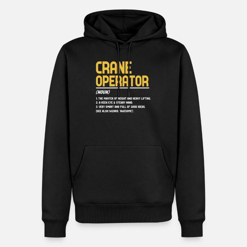 Kranführer Definition - Männer Premium Bio Hoodie - Schwarz