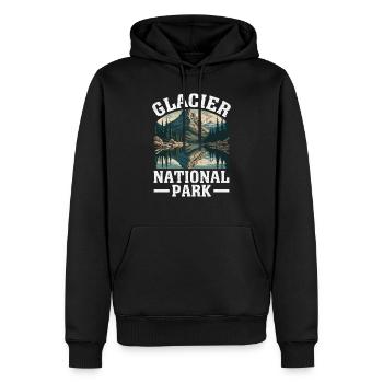 Glacier National Park Natur Design - Männer Premium Bio Hoodie - Schwarz - Vorne - Nico (187cm)