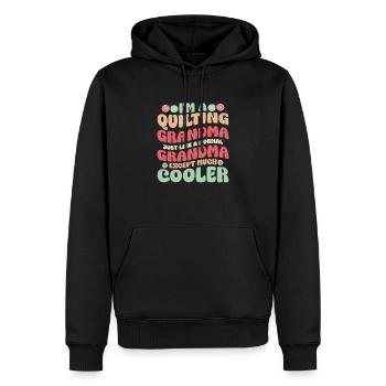 I'm A Quilting Grandma Sewing Quilter - Men’s Premium Organic Hoodie - black - Front - Nico (187cm)