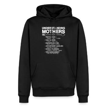Understanding Mothers - Mom Life Design - Men’s Premium Organic Hoodie - black - Front - Nico (187cm)