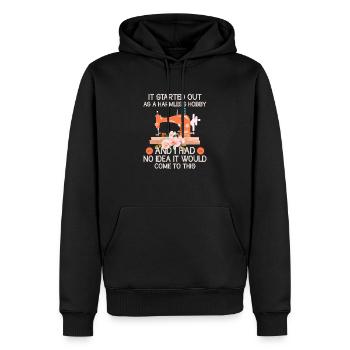 It Started Out As A Harmless Hobby Quilting Quilt - Men’s Premium Organic Hoodie - black - Front - Nico (187cm)
