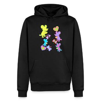 Mouse Mice Rat Rats Rodents Rodents Child - Men’s Premium Organic Hoodie - black - Front - Nico (187cm)