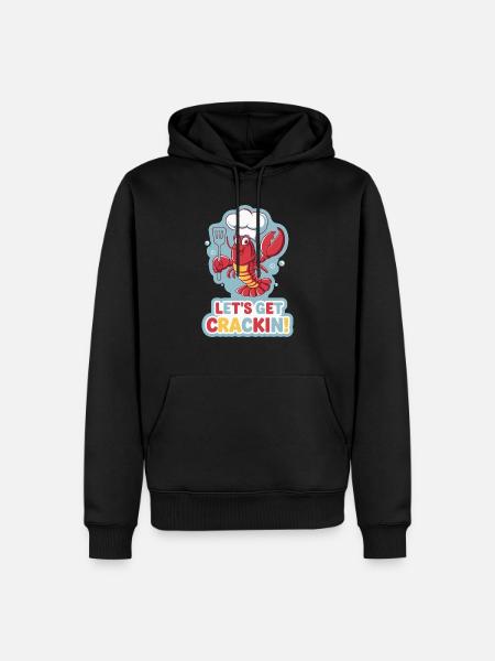 LET'S GET CRACKIN - Men’s Premium Organic Hoodie - black