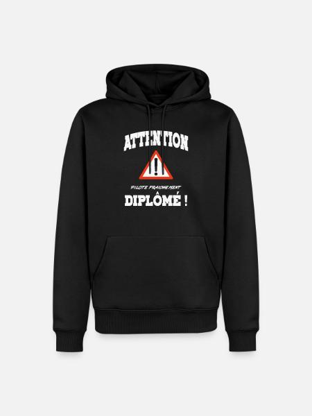 cadeau parfait, idéal pour un jeune conducteur - Sweat à capuche Premium bio Homme - noir