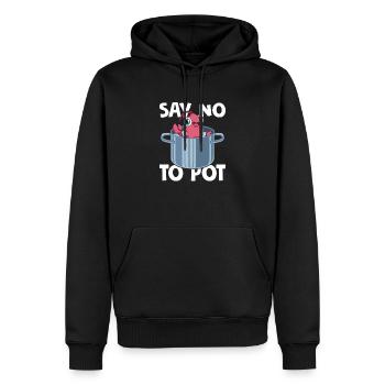 Say No To Pot Seafood Shrimp Lover - Männer Premium Bio Hoodie - Schwarz - Vorne - Nico (187cm)