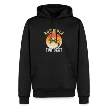 Shrimply The Best Seafood Shrimp Lover - Männer Premium Bio Hoodie - Schwarz - Vorne - Nico (187cm)