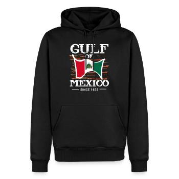 Golf Von Mexiko mit Flagge - Männer Premium Bio Hoodie - Schwarz - Vorne - Nico (187cm)
