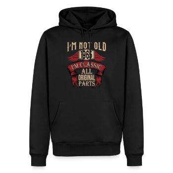 not old classic haha witzig für - Männer Premium Bio Hoodie - Schwarz - Vorne - Nico (187cm)