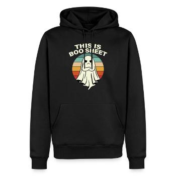 Halloween Pisse Zeichenfläche 1 Kopie 5 - Männer Premium Bio Hoodie - Schwarz - Vorne - Nico (187cm)