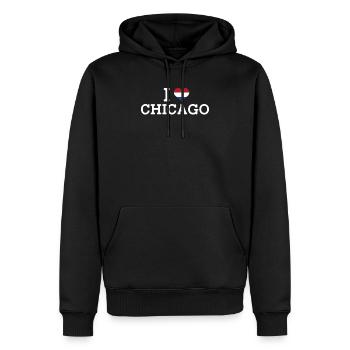 I love Chicago Cool Niederlande Wrong Flags Liebhaber - Männer Premium Bio Hoodie - Schwarz - Vorne - Nico (187cm)