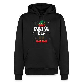 Onze haha Plan de travail 1 - Sweat à capuche Premium bio Homme - noir - Devant - Nico (187cm)