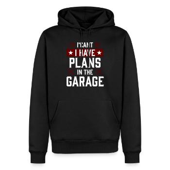 garage2 Zeichenfläche 1 - Männer Premium Bio Hoodie - Schwarz - Vorne - Nico (187cm)