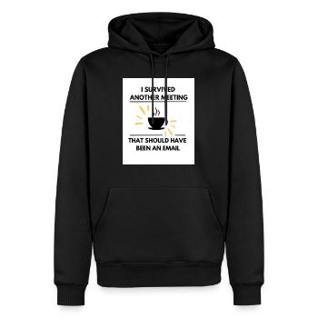 Witziges Arbeitsdesign - Männer Premium Bio Hoodie - Schwarz - Vorne - Nico (187cm)