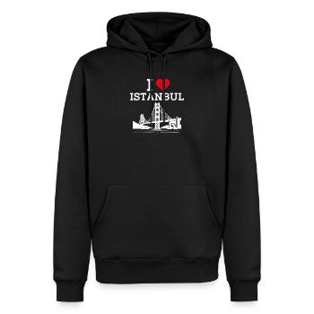 Ich liebe Istanbul Golden Gate Brücke Liebhaber Herz Wortspiel - Männer Premium Bio Hoodie - Schwarz - Vorne - Nico (187cm)