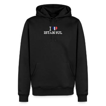 Ich liebe Istanbul Cool Falsche Flagge Frankreich Liebhaber Wortspiel - Männer Premium Bio Hoodie - Schwarz - Vorne - Nico (187cm)