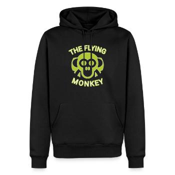 The Flying Monkey Green - Men’s Premium Organic Hoodie - black - Front - Nico (187cm)