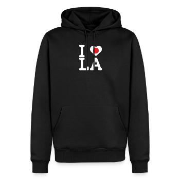 J’aime LA Cool Wrong Flag Japan Lover Los Angeles - Sweat à capuche Premium bio Homme - noir - Devant - Nico (187cm)