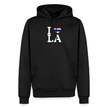 J’aime LA Cool Wrong Flag Thaliand Lover America - Sweat à capuche Premium bio Homme - noir - Devant - Nico (187cm)