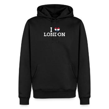 I love London Cool Wrong Flag Niederlande Liebhaber - Männer Premium Bio Hoodie - Schwarz - Vorne - Nico (187cm)
