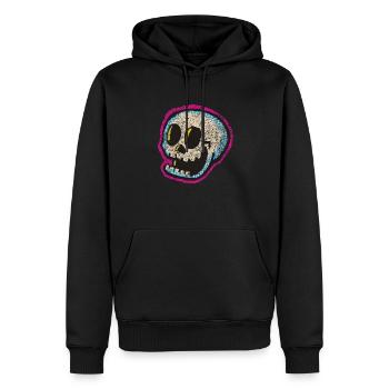 Skull Halloween Skater Skull Gift Idea - Men’s Premium Organic Hoodie - black - Front - Nico (187cm)