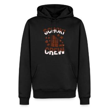 Süßigkeiten Schokolade Schoki Chocolate Crew - Männer Premium Bio Hoodie - Schwarz - Vorne - Nico (187cm)