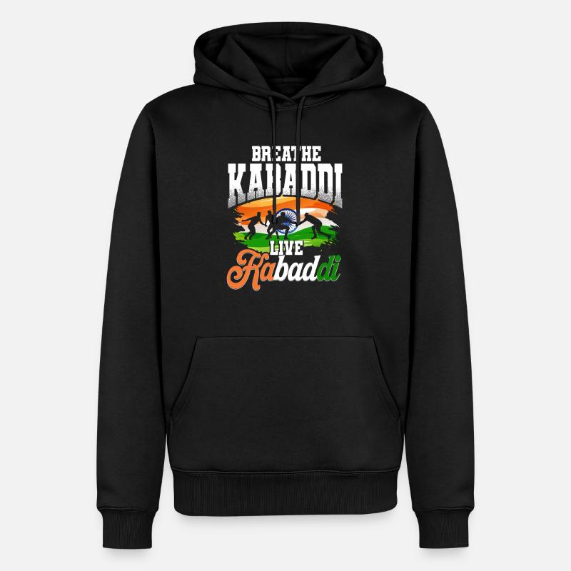 Kabaddi Inde Lutte - Sweat à capuche Premium bio Homme - noir