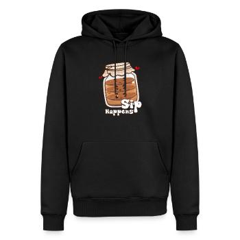 Kombuch-Ya! Lustiges Kombucha-Liebhaber-Design - Männer Premium Bio Hoodie - Schwarz - Vorne - Nico (187cm)