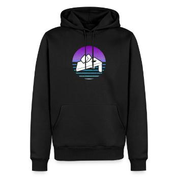 Cornhole Spieler Retro Stil Design - Männer Premium Bio Hoodie - Schwarz - Vorne - Nico (187cm)