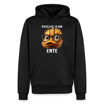 CANARD PSYCHIQUEMENT SUR LE CANARD - Sweat à capuche Premium bio Homme - noir - Devant - Nico (187cm)