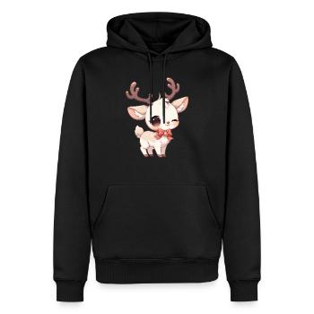 Rentiere Rentier - Männer Premium Bio Hoodie - Schwarz - Vorne - Nico (187cm)