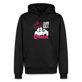 Cornhole Königin Spieler - Männer Premium Bio Hoodie - Schwarz - Vorne - Nico (187cm)